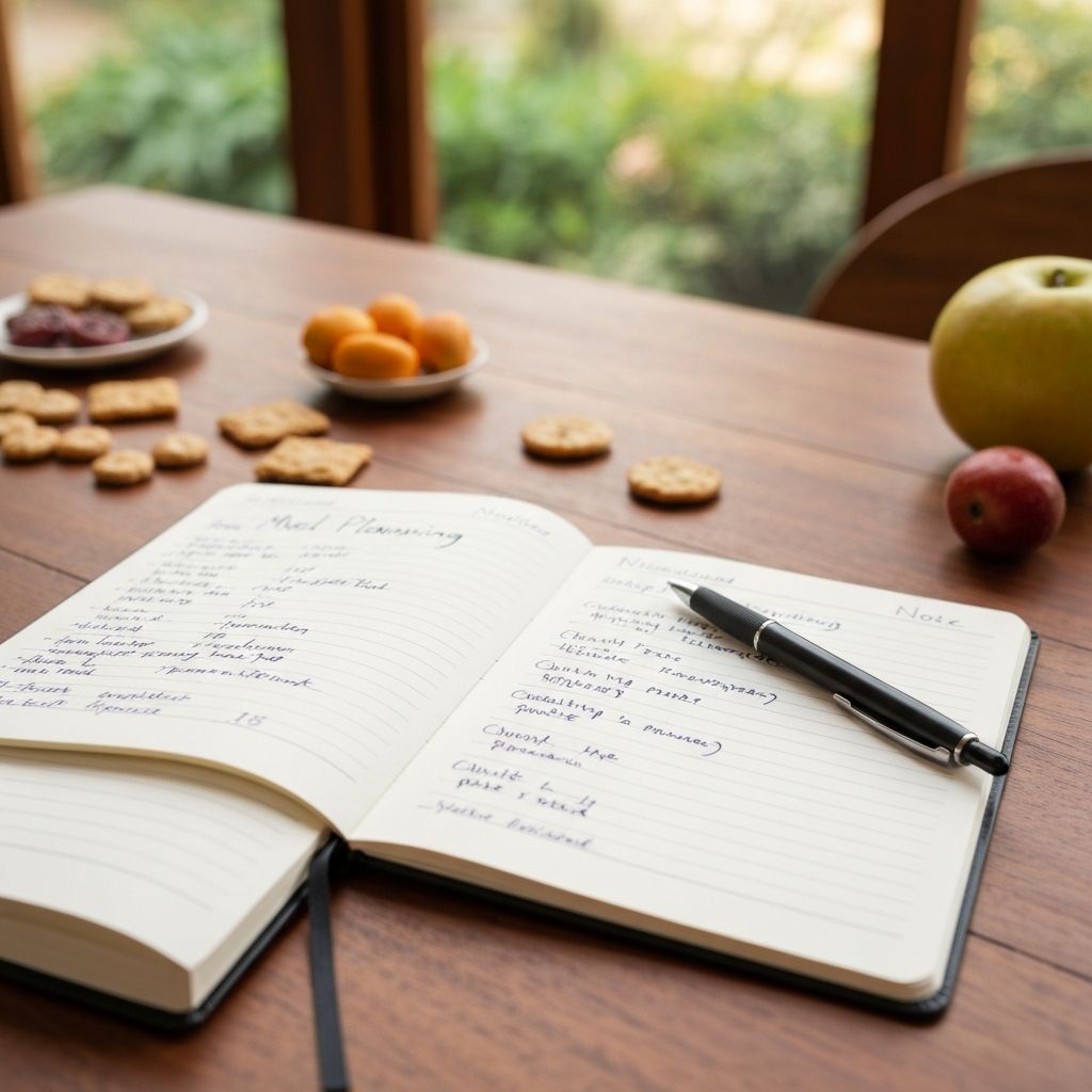 Essenspläne und Notizen